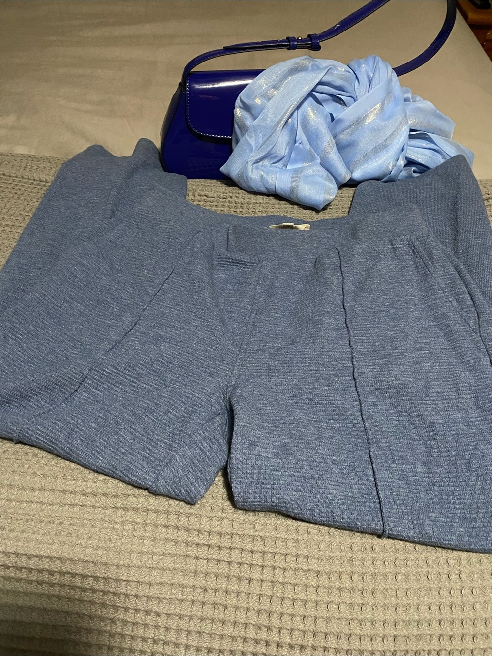 Haven well within Women's Blue Knit Jogger Shorts
